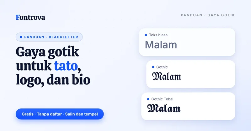 Cara memilih gaya gotik untuk tato: kata Malam dalam teks biasa, Gothic, Gothic Tebal
