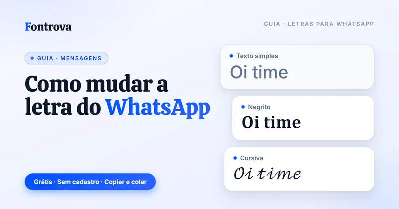 Como mudar a letra do WhatsApp: a saudação Oi time em texto simples, Negrito e Cursiva em estilos Unicode