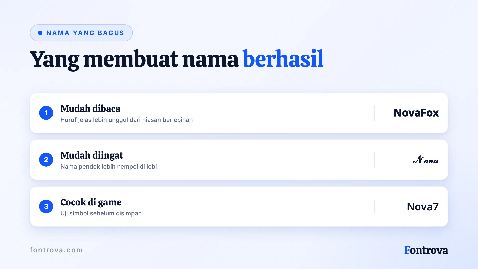 Tiga tips julukan Free Fire yang bagus: mudah dibaca, mudah diingat, dan teruji di game